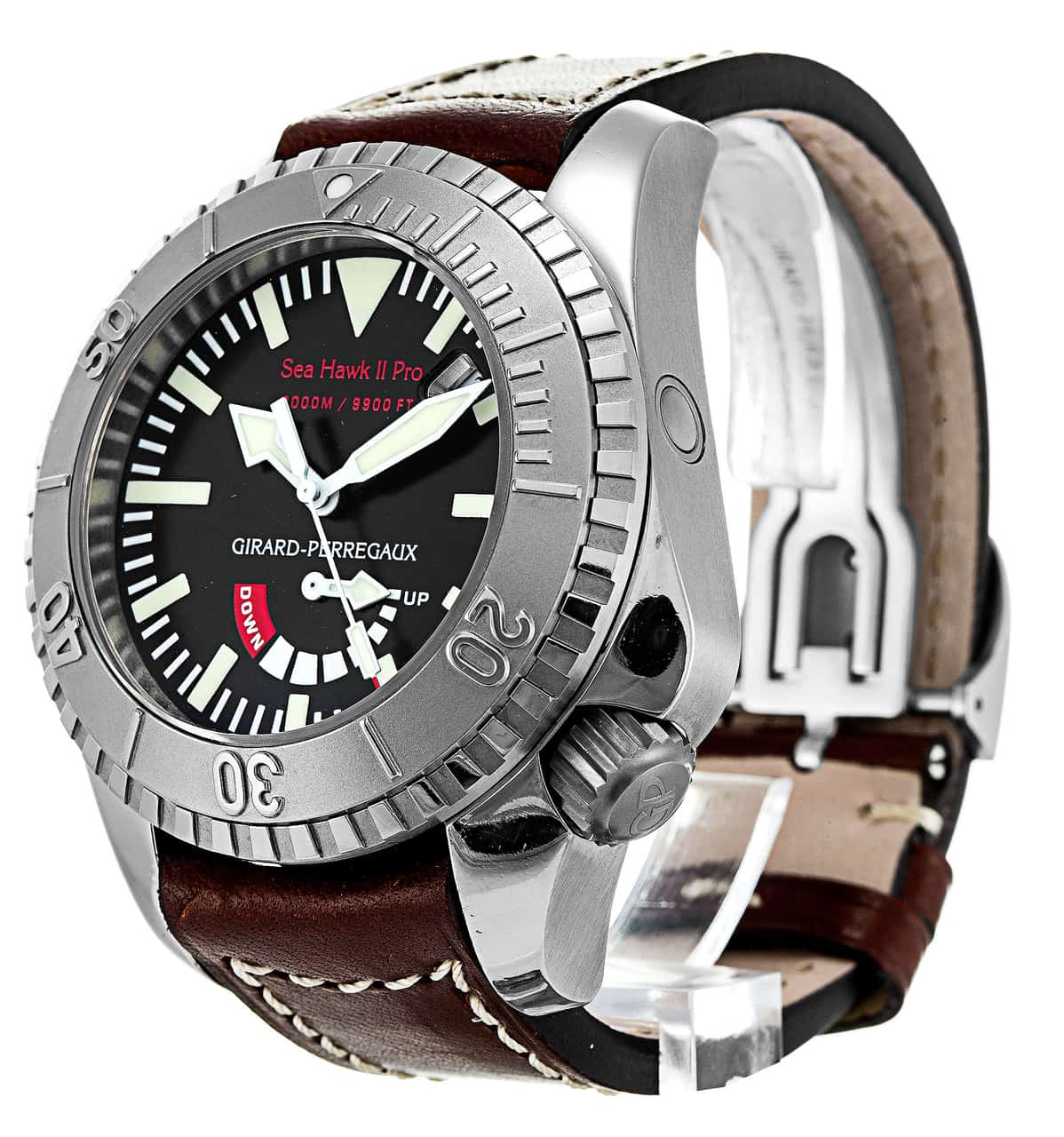 Pre Owned Girard Perregaux Sea Hawk II 49941 21 631 HDBA Watch